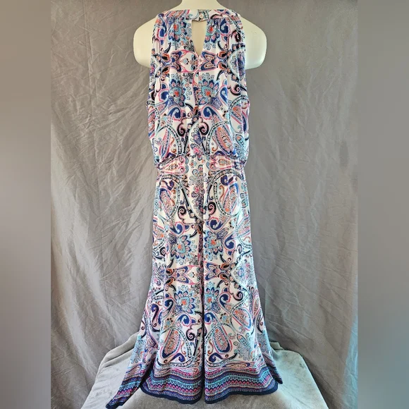 Ruby Rd. Cinched Sleeveless Paisley Dress - Picture 10 of 12